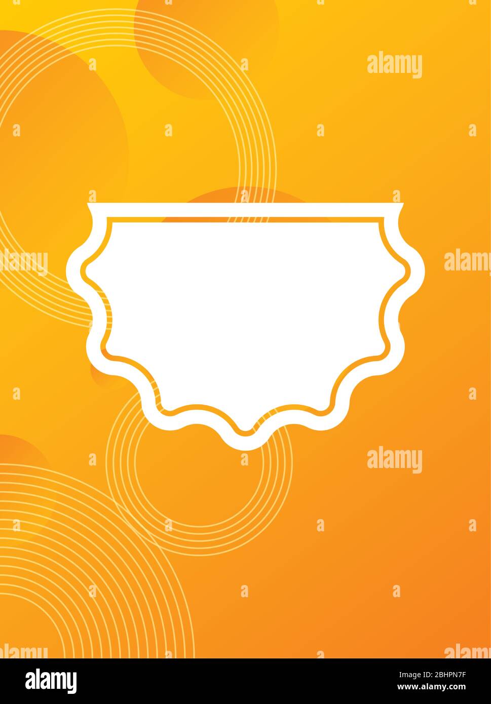 orange vibrant colors background with circle lace Stock Vector