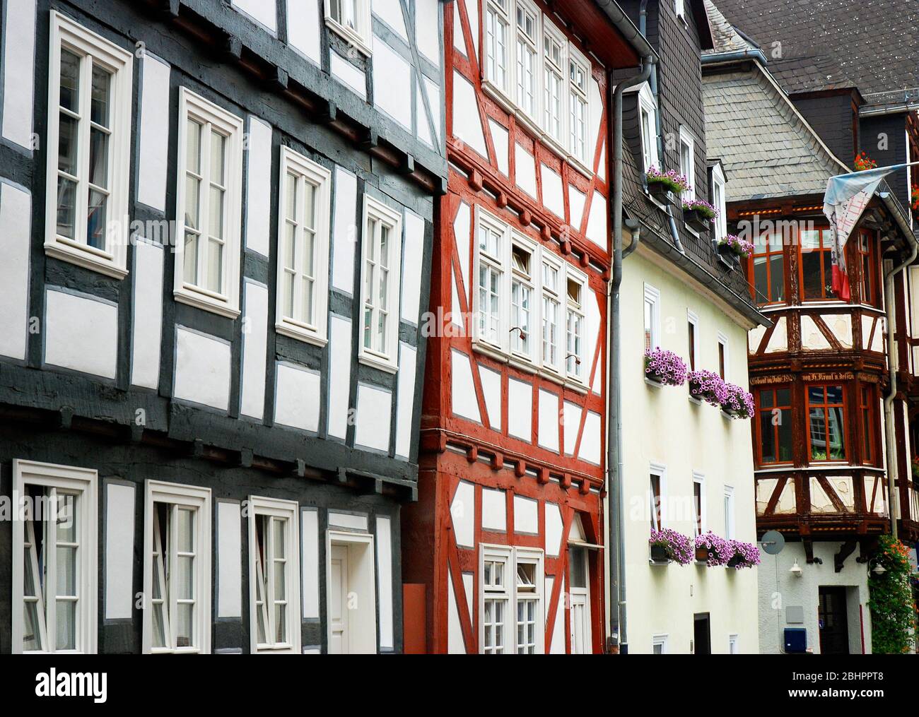 traditional old houses in Marburg, Germany Stock Photo Alamy