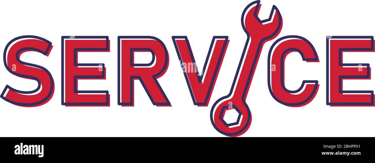 Service Tools vector icon symbol maintenance or preference isolated on ...