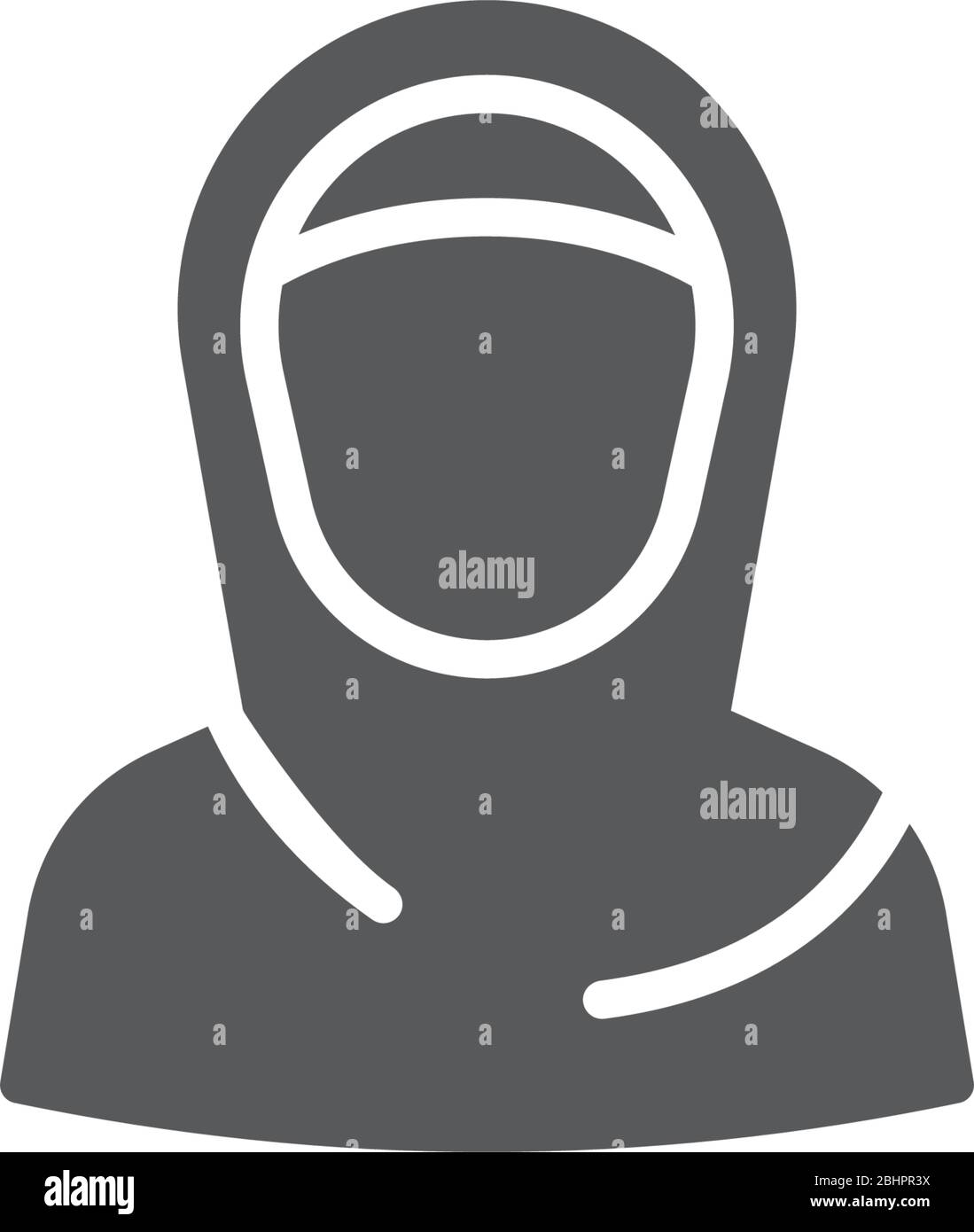 muslim woman vector icon symbol isolated on white background Stock ...
