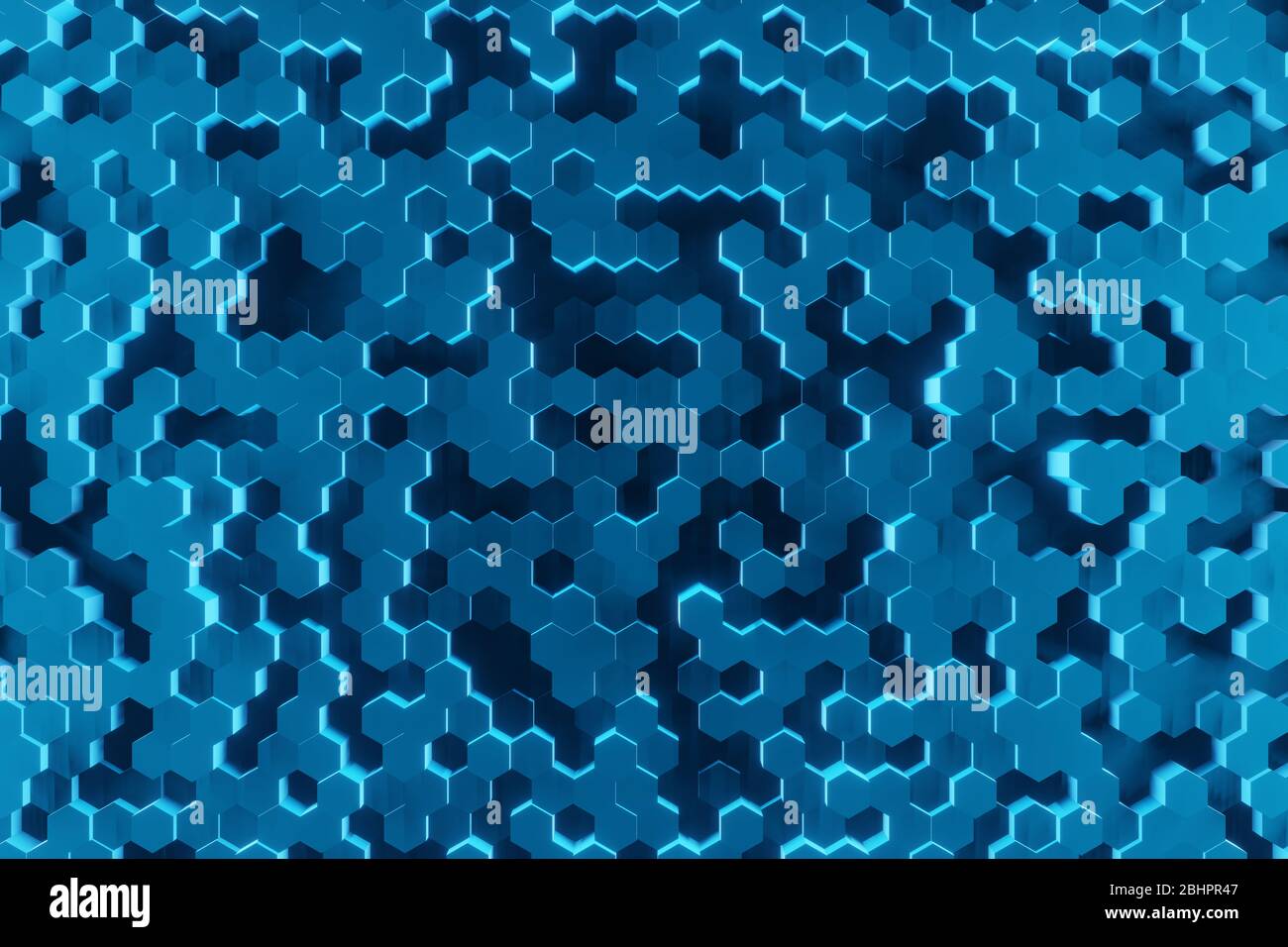 Abstract technological hexagonal background. 3d rendering Stock Photo