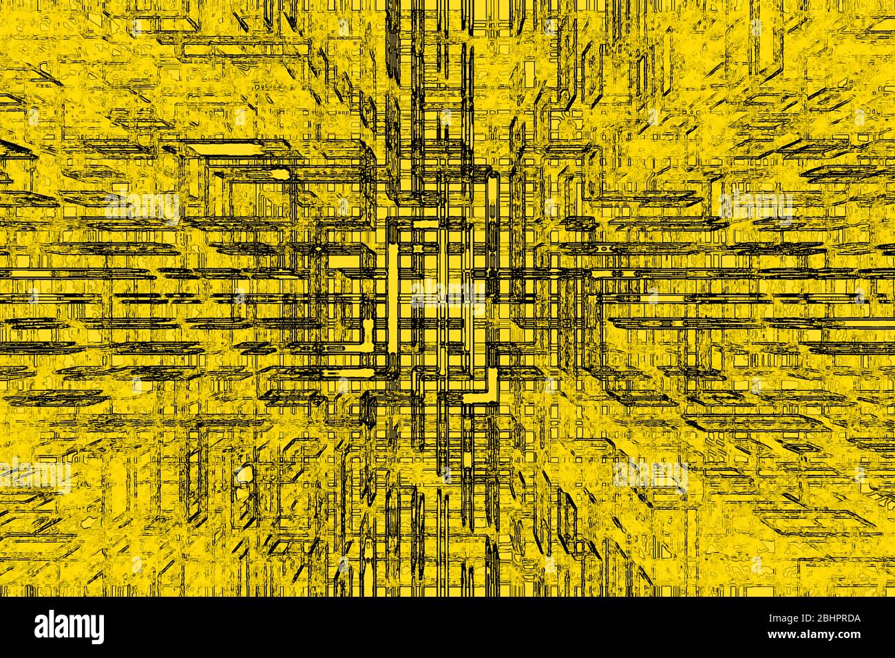 Futuristic abstract yellow background for design. Technology wallpaper