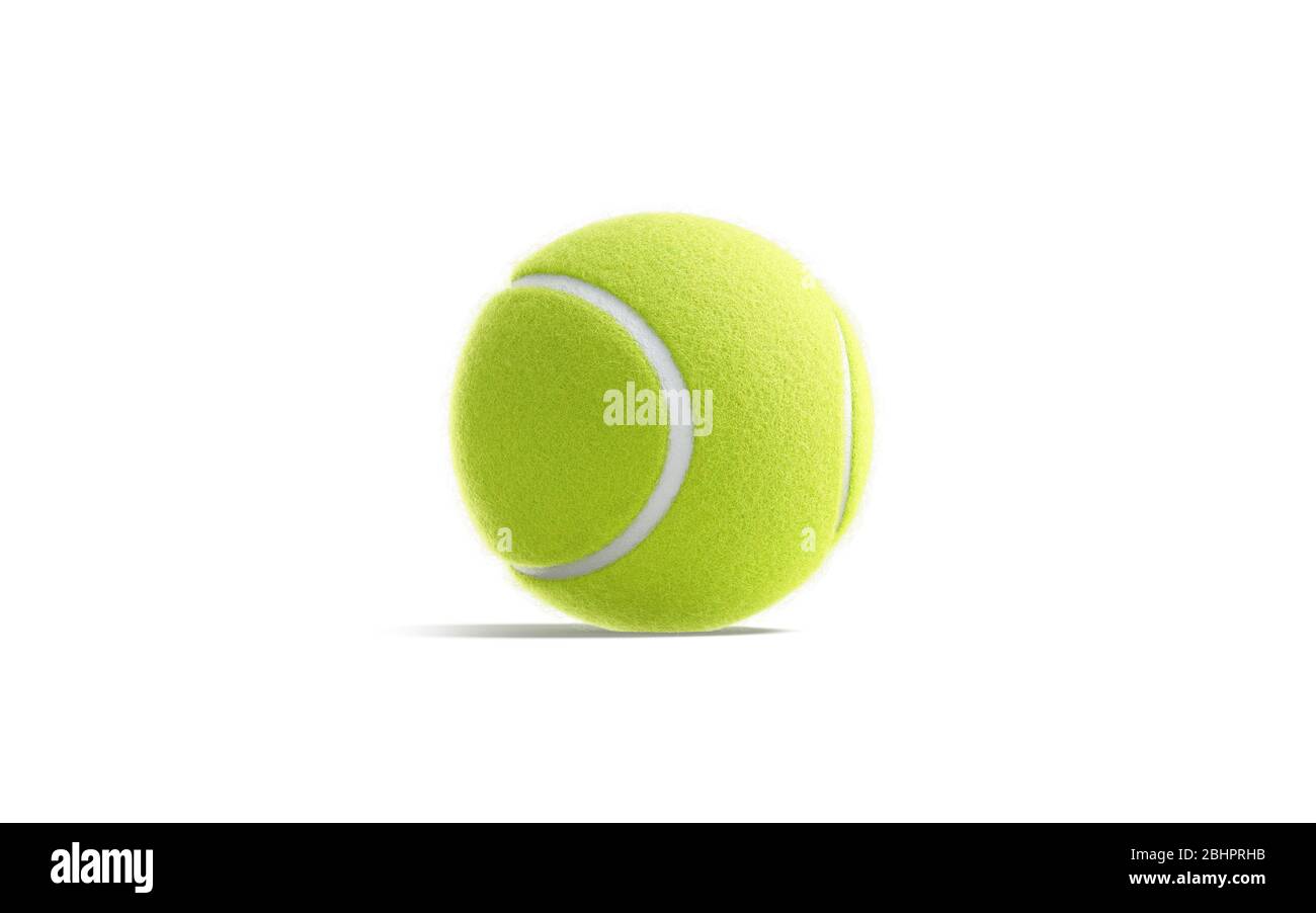 Blank green tennis ball mockup, half-turned view Stock Photo - Alamy