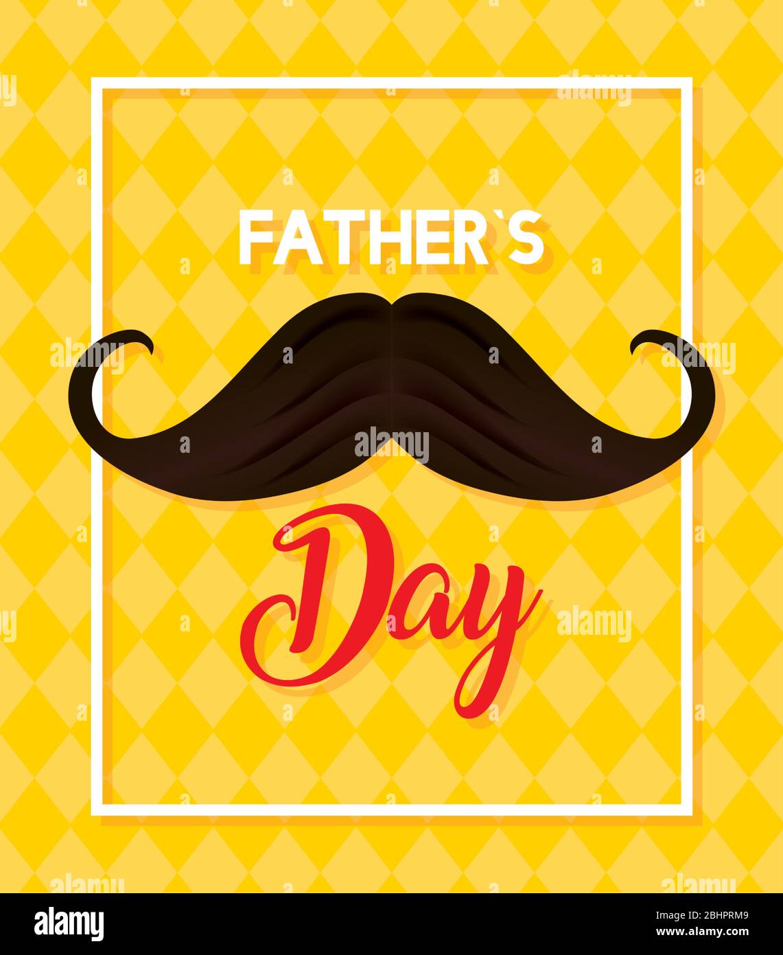 happy fathers day card with mustache Stock Vector Image & Art - Alamy