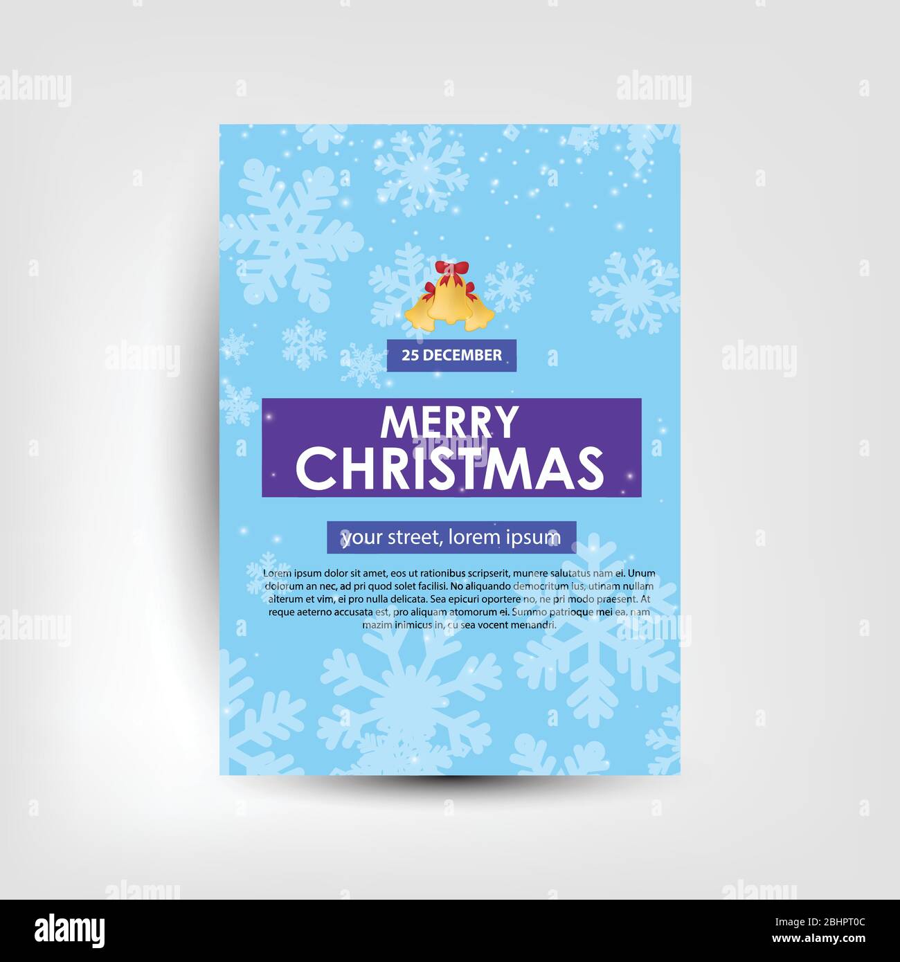Merry Christmas party invitation Party Invitation Card Christmas Party poster Holiday design template Christmas Stock Vector