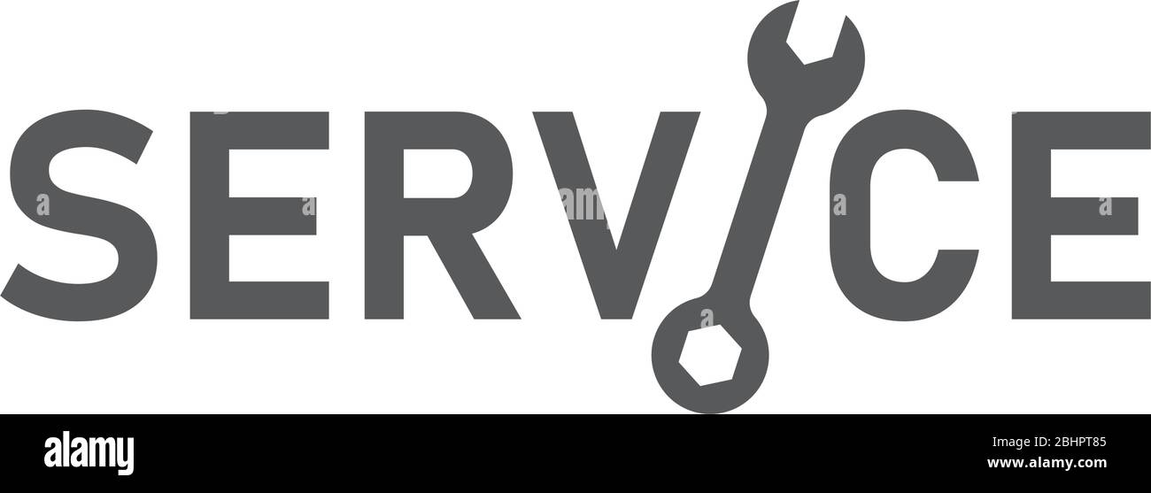 Service Tools vector icon symbol maintenance or preference isolated on ...