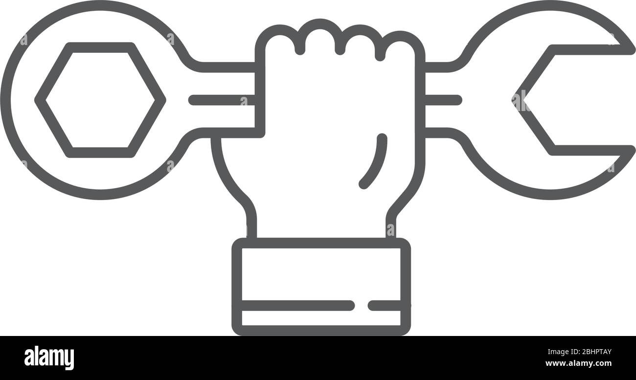 Service Tools vector icon symbol maintenance or preference isolated on white background Stock Vector