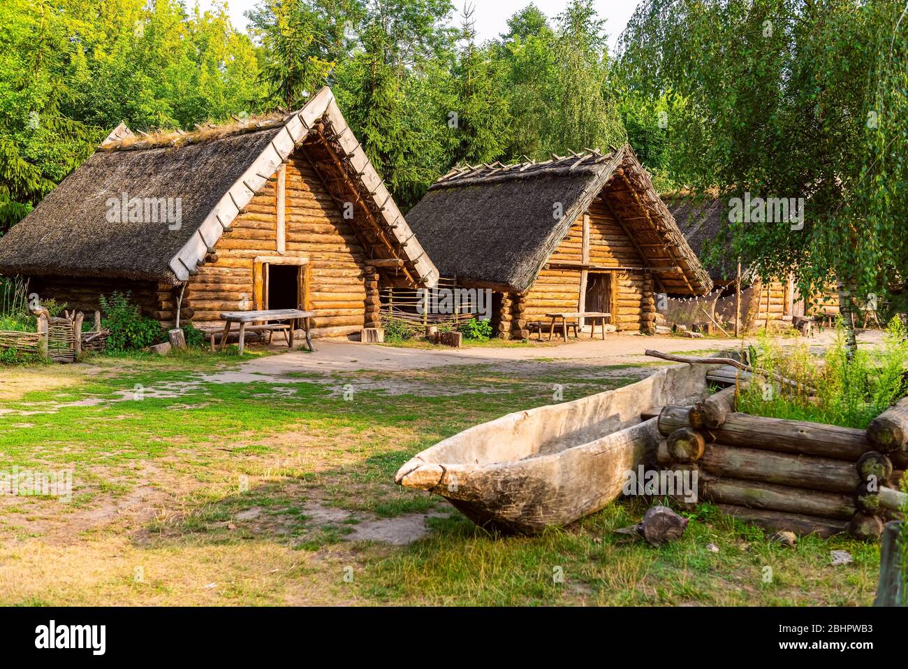 ancient wooden slavic house. slavic historical heritage Stock Photo Alamy
