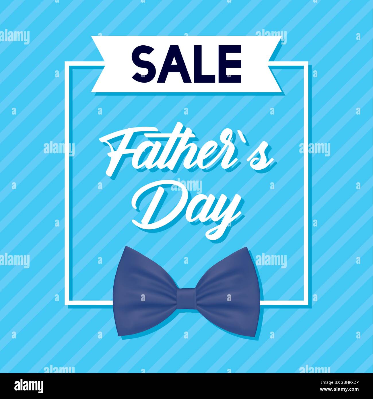 happy fathers day card with bow tie Stock Vector Image & Art - Alamy