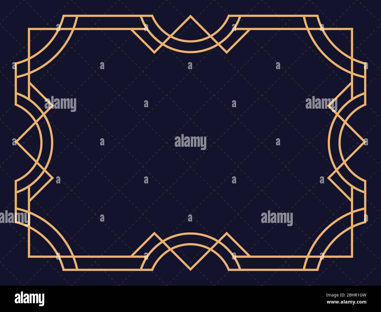 Art Deco Frame Vintage Linear Border Design A Template For Invitations Leaflets And Greeting Cards The Style Of The 19s And 1930s Vector Illust Stock Vector Image Art Alamy