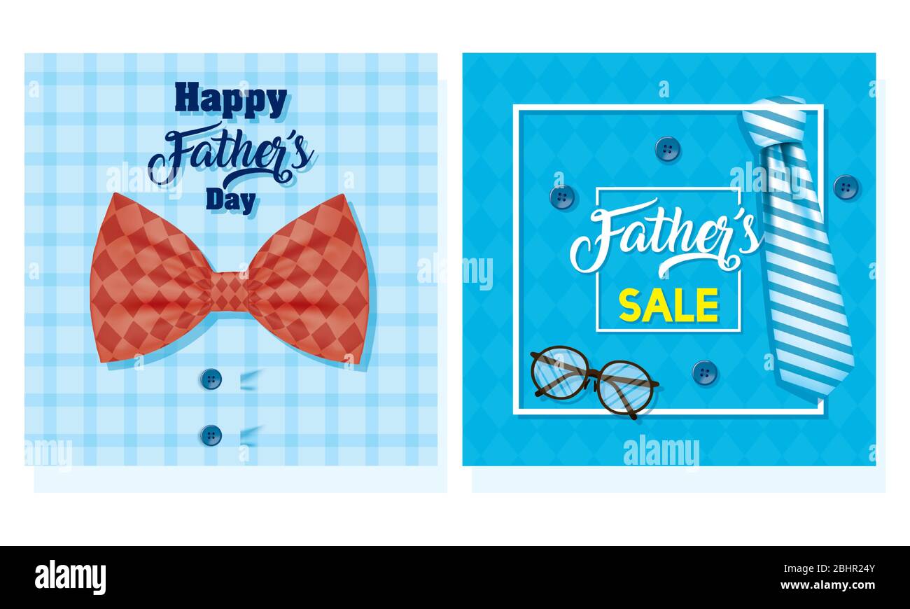 happy fathers day card with elegant bowtie Stock Vector Image & Art - Alamy
