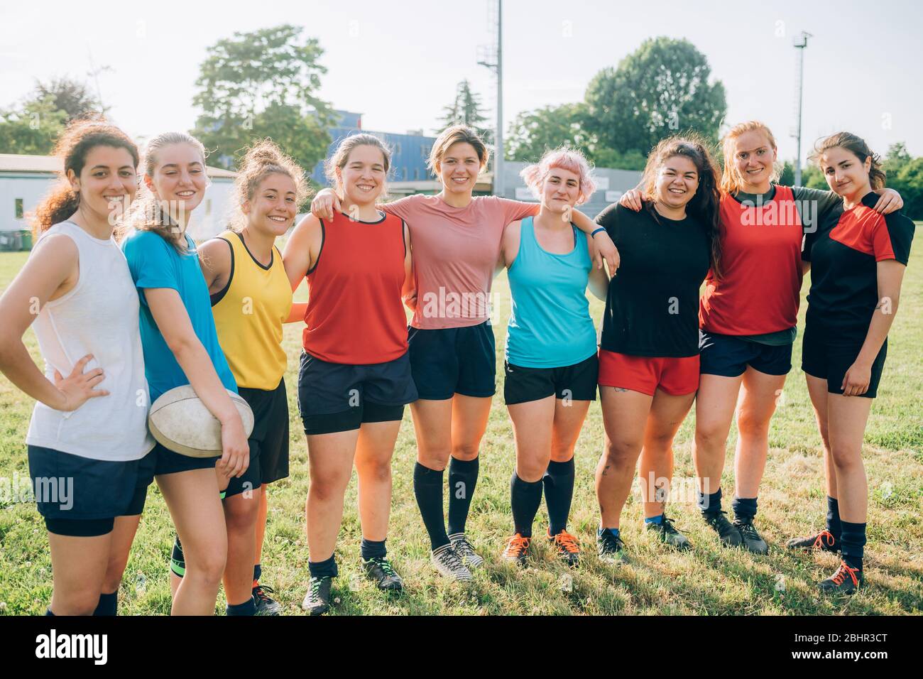 Young women arms around each other hi-res stock photography and images ...