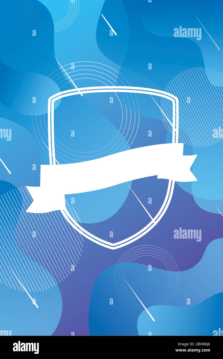 blue vibrant colors background with shield Stock Vector Image & Art - Alamy