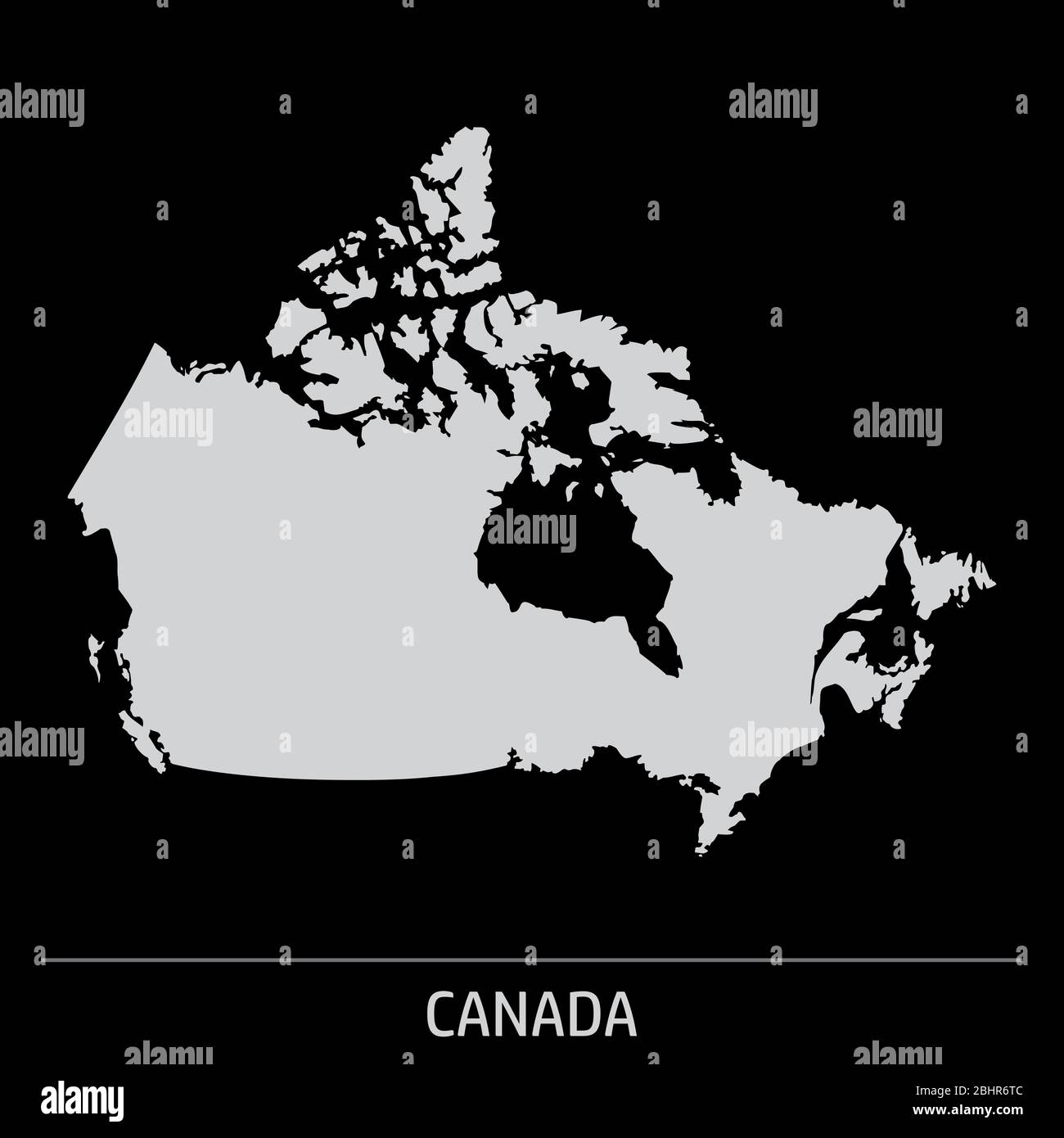 Canada map icon Stock Vector