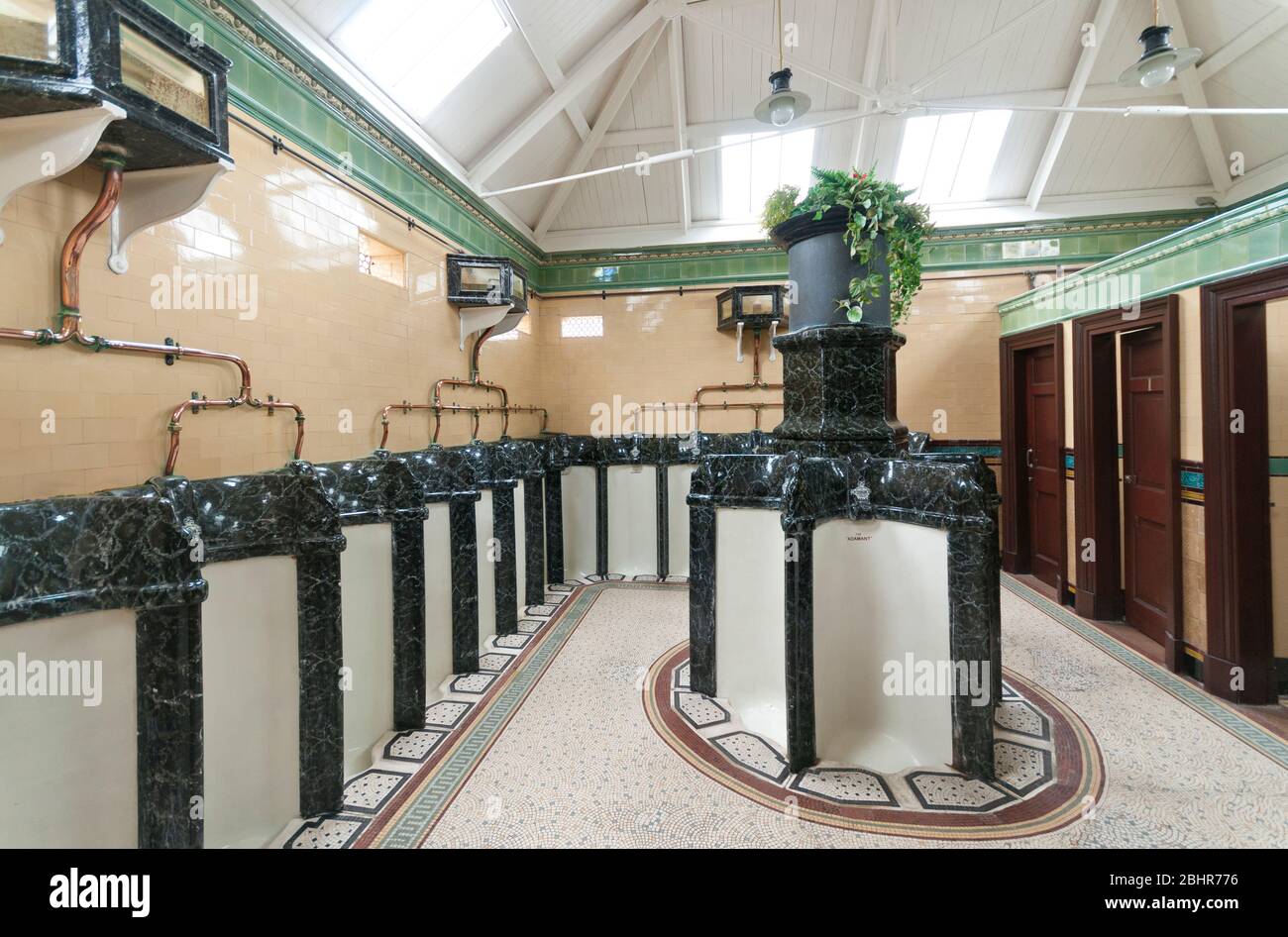 Restored Victorian gents Lavatory, Rothesay, Bute Stock Photo