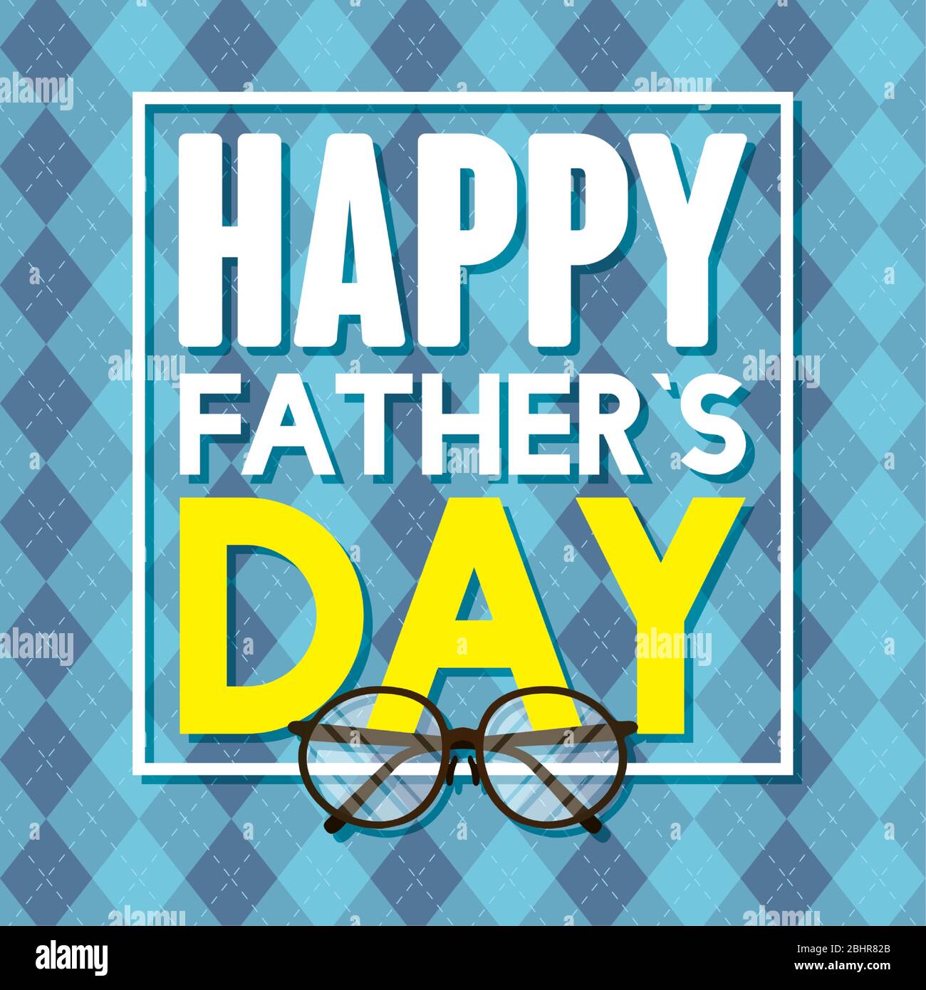 happy fathers day card with eyeglasses Stock Vector Image & Art - Alamy