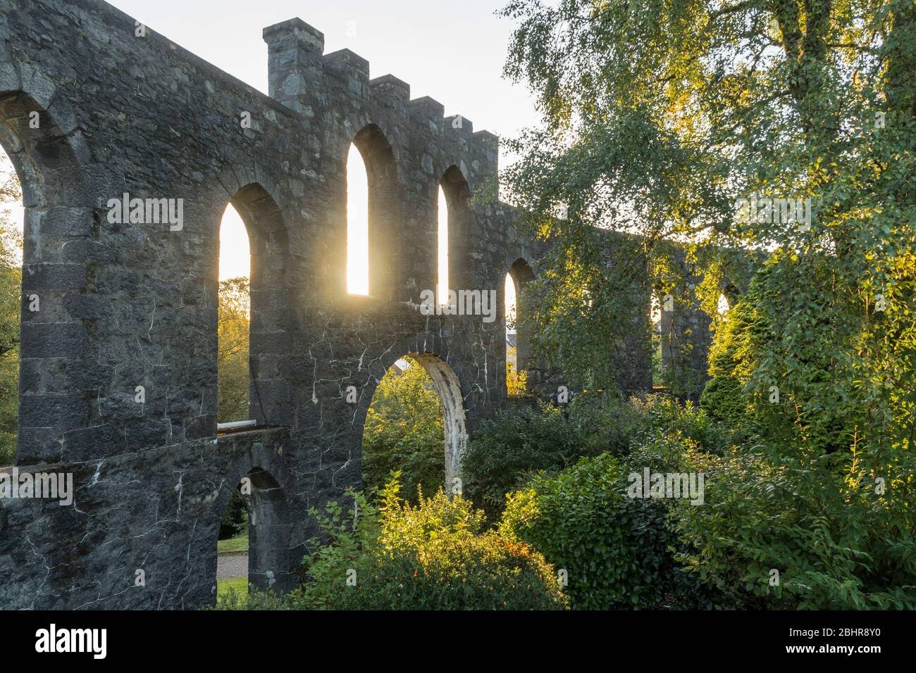 Internal view of McCaig's Tower, Oban, Argyll Stock Photo