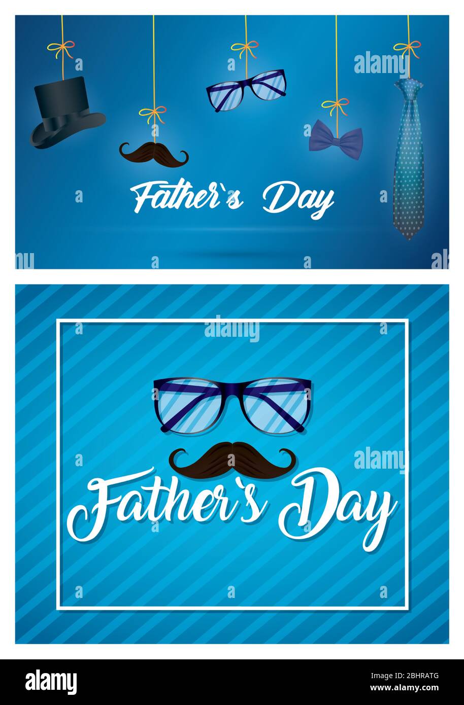 happy fathers day card with gentleman accessories hanging Stock Vector ...