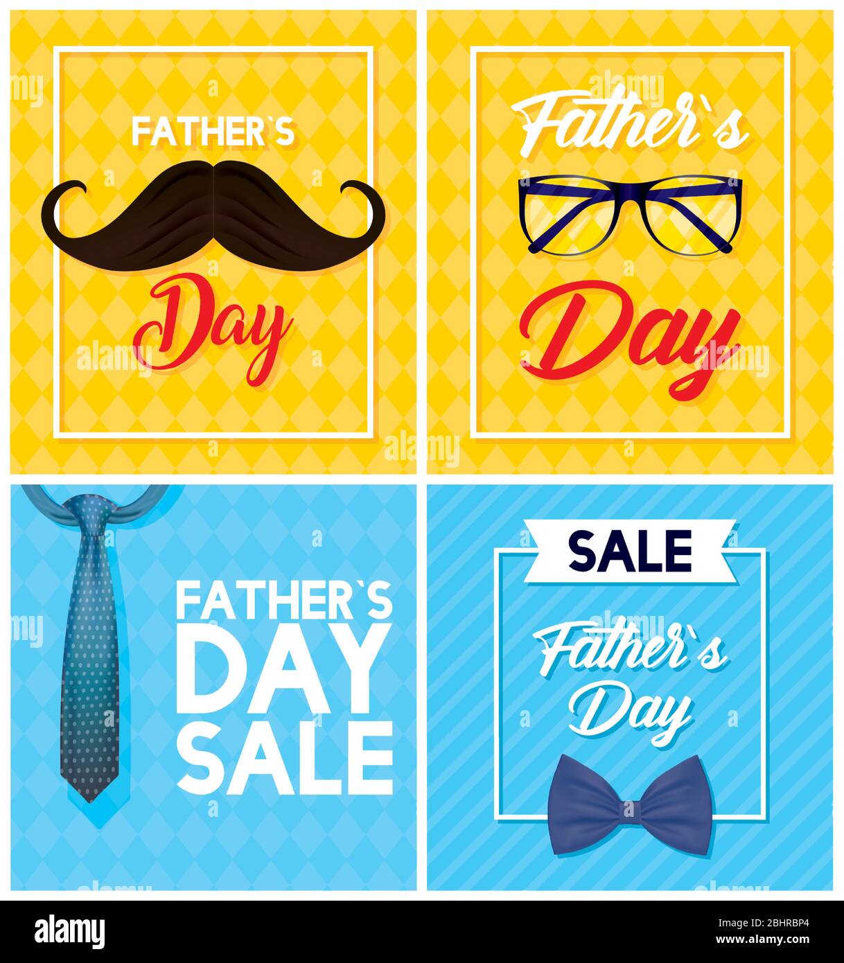 happy fathers day card with gentleman accessories Stock Vector Image ...