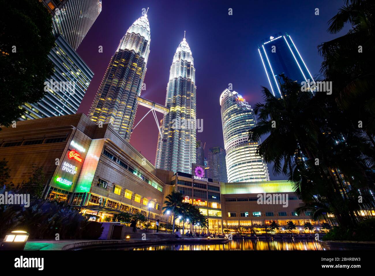 Malaysia City Skyline at Night Stock Photo Alamy