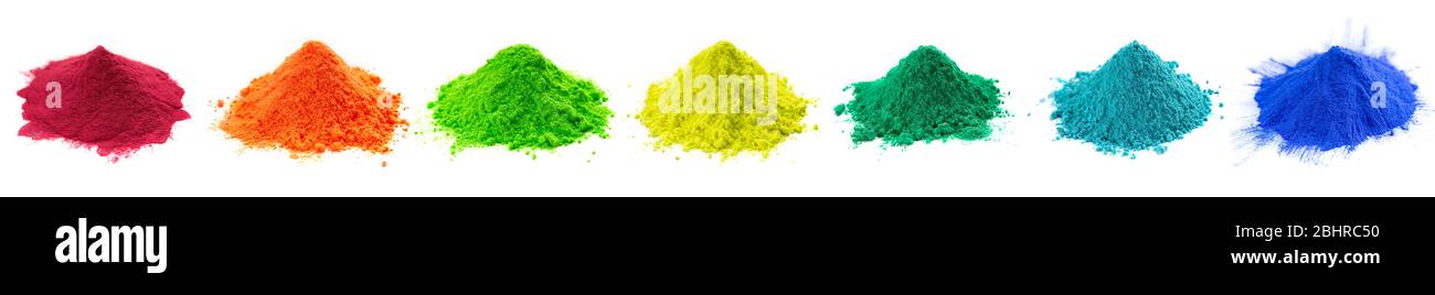 Heaps powder colors for Holly, empty space Stock Photo
