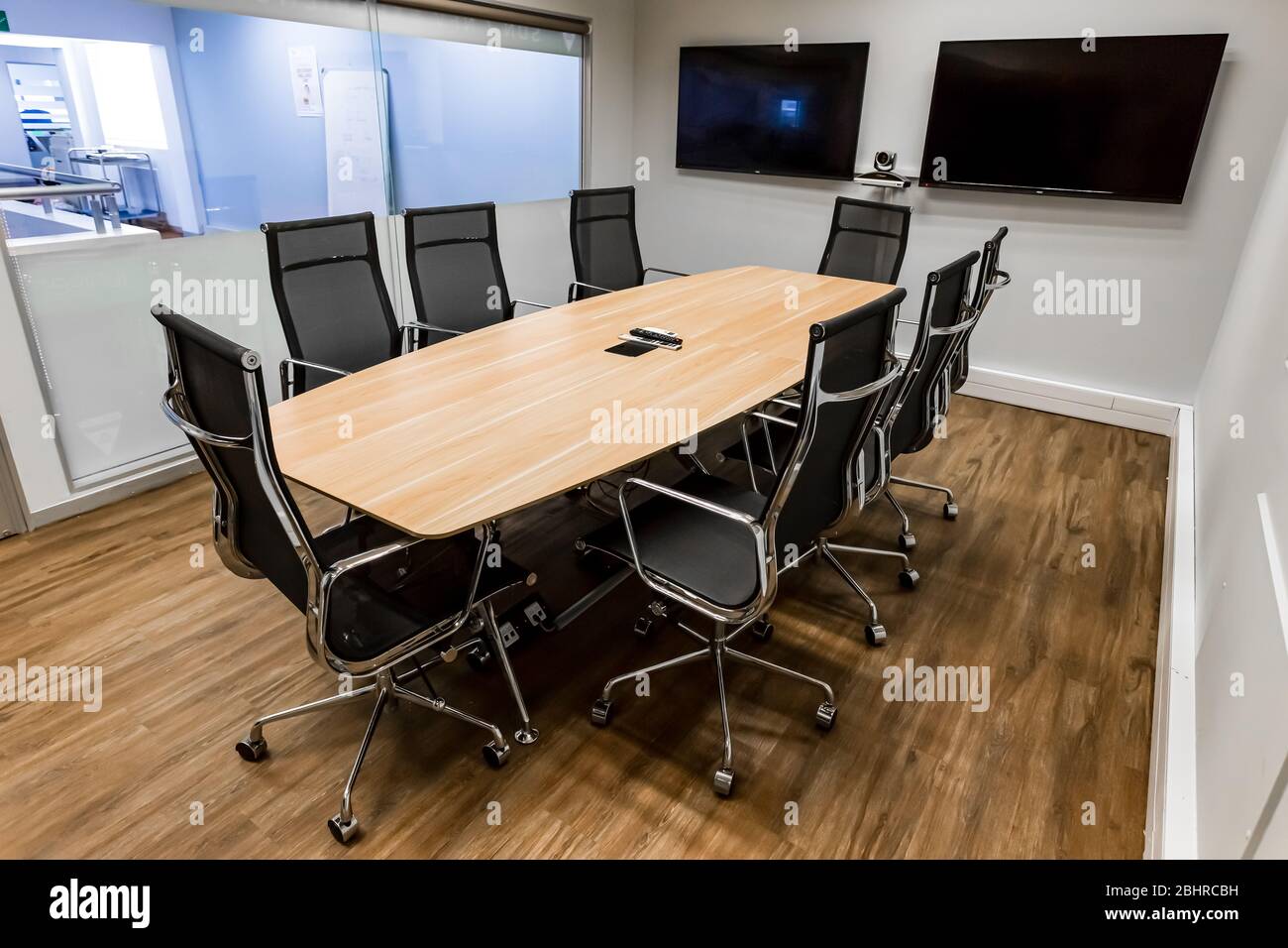 Johannesburg, South Africa July 29, 2015 Empty boardroom table and