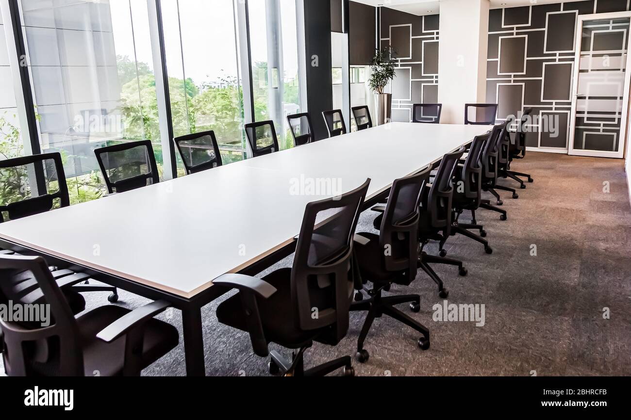 Johannesburg, South Africa March 1, 2017 Empty modern boardroom