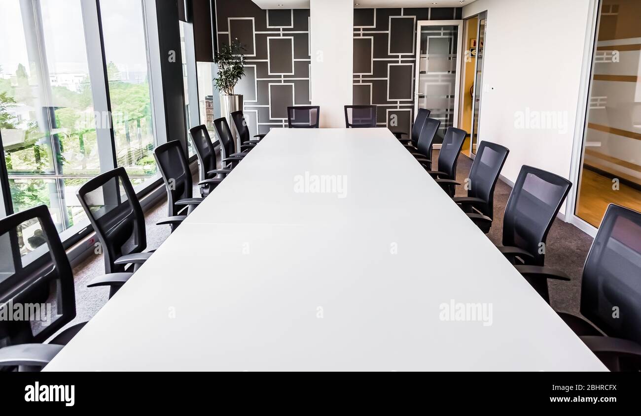 Johannesburg, South Africa March 1, 2017 Empty modern boardroom