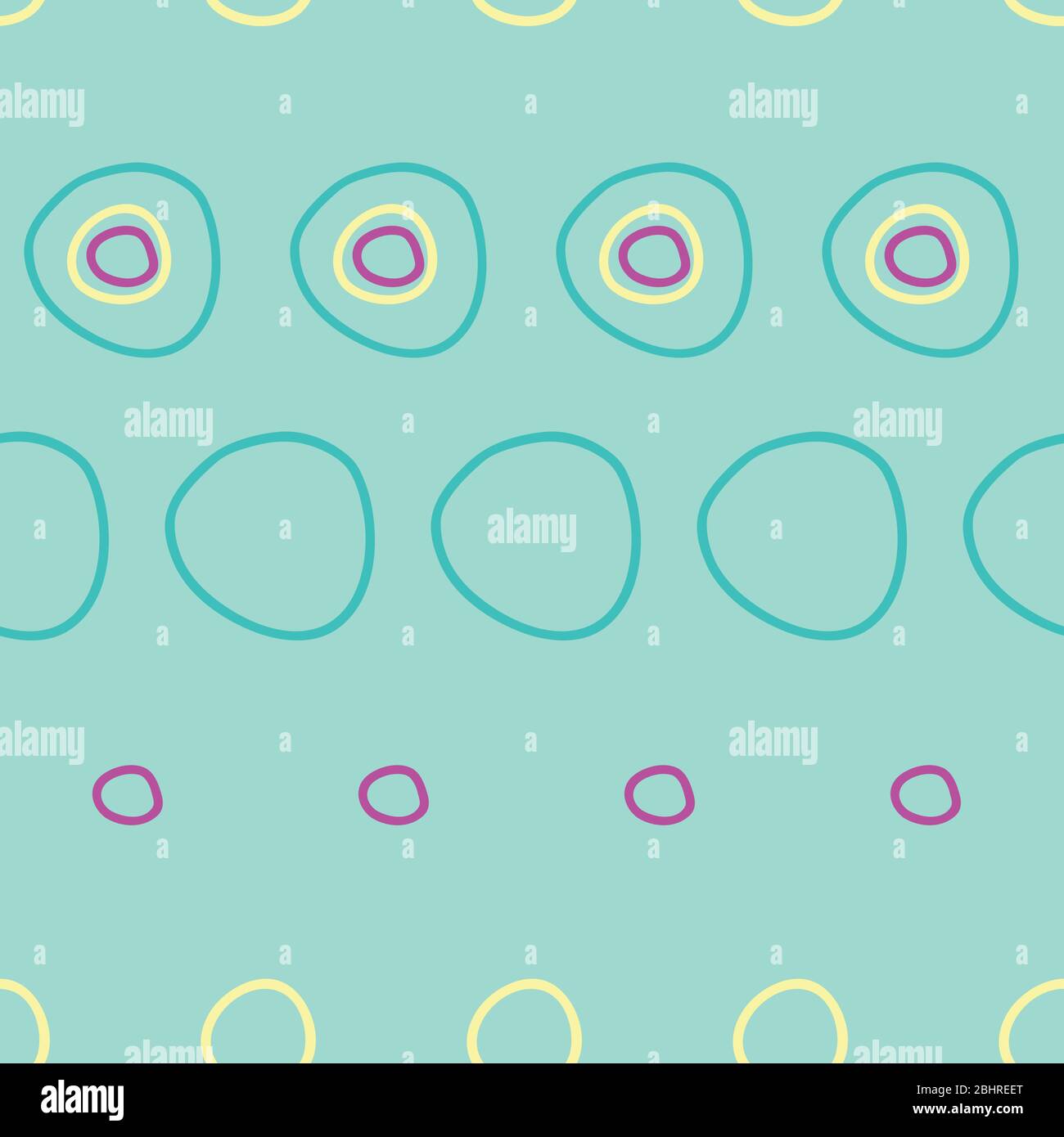 Fun Lines Circles and rings on bright fun dots in circles on light blue ...