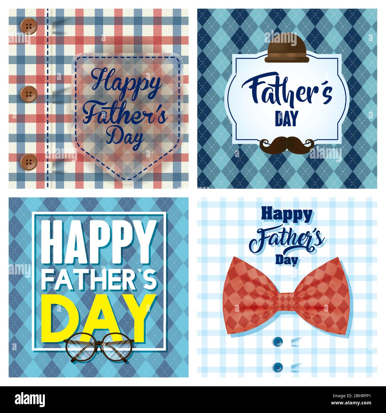 happy fathers day card with male shirts and accessories Stock Vector ...