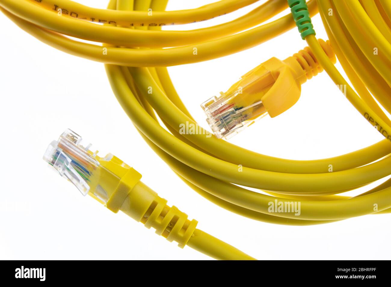 Fiber optic and multipair conductors for extension Stock Photo