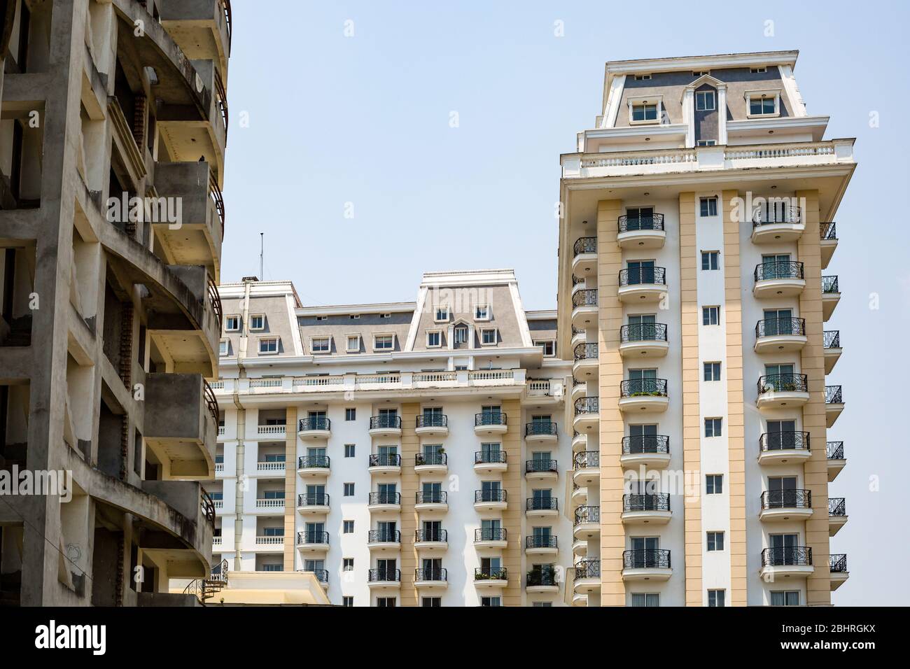 Kathmandu,Nepal April 15,2018 High rise asian architecture,Super