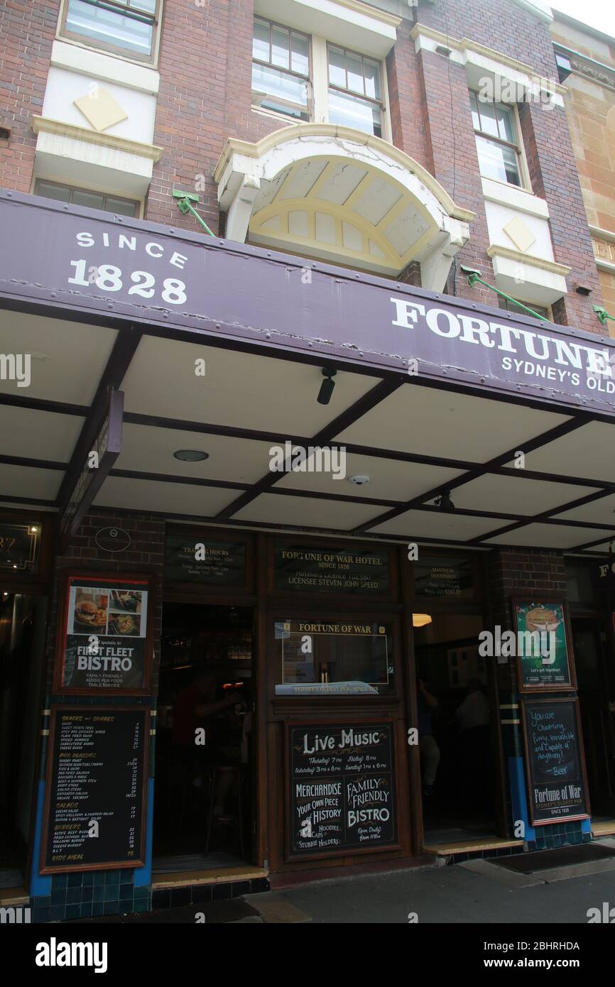 Fortune of War, Sydney's oldest pub, Australia Stock Photo