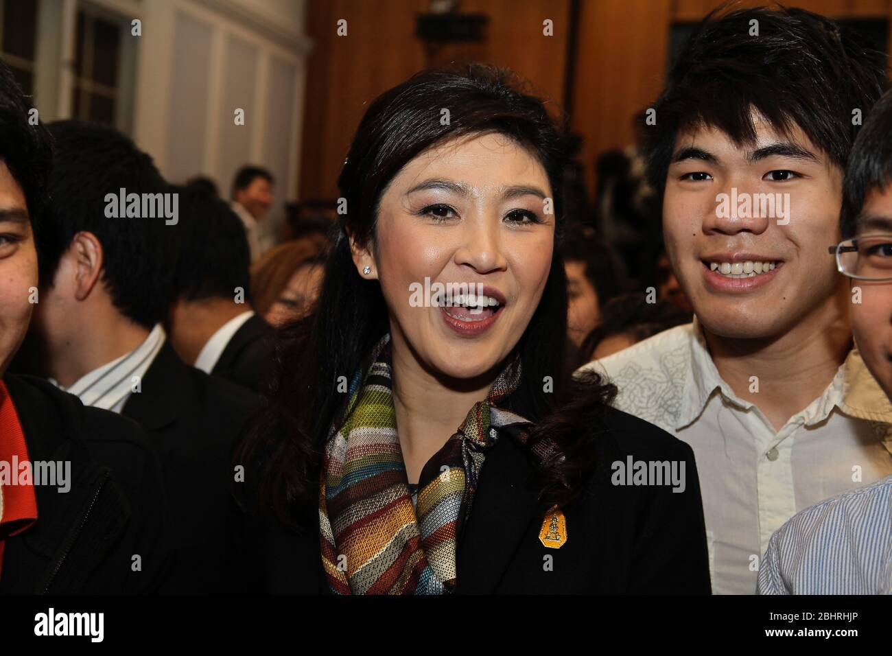 During November 2012 . Her Excellency Ms .Yingluck Shinawatra , Prime Minister of the Kingdom of Thailand , paid an official visit to the United Kigdom .invited by PM David Cameron . the Thai PM was accompanied by key members of the Thai Cabinet . On the 13 November the Thai PM had an audience with the Queen . On the 14 th November the two PM exchanged views on various matters of mutual interest , bilaterally ,regionally and globally. To the end of this meeting , both leaders have agreed to the establishment of a Strategic Dialogue and agreed a new mechanism beneficial for both countries .. Stock Photo