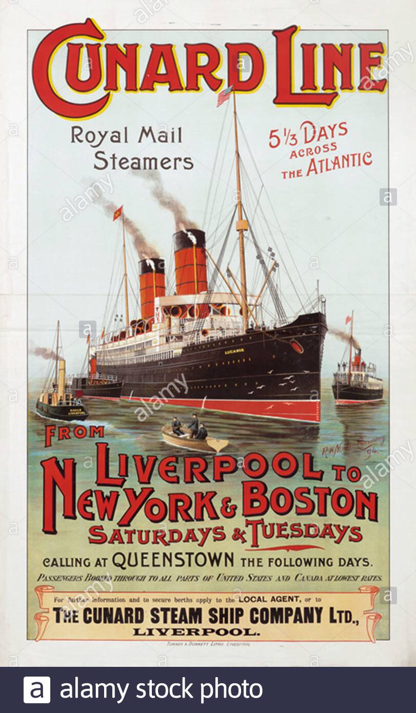 Maritime Cunard Line Large Posters