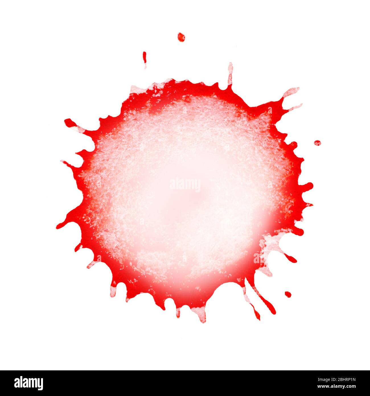 Blood stain texture. Spot splash of blood. Blood stain isolated on