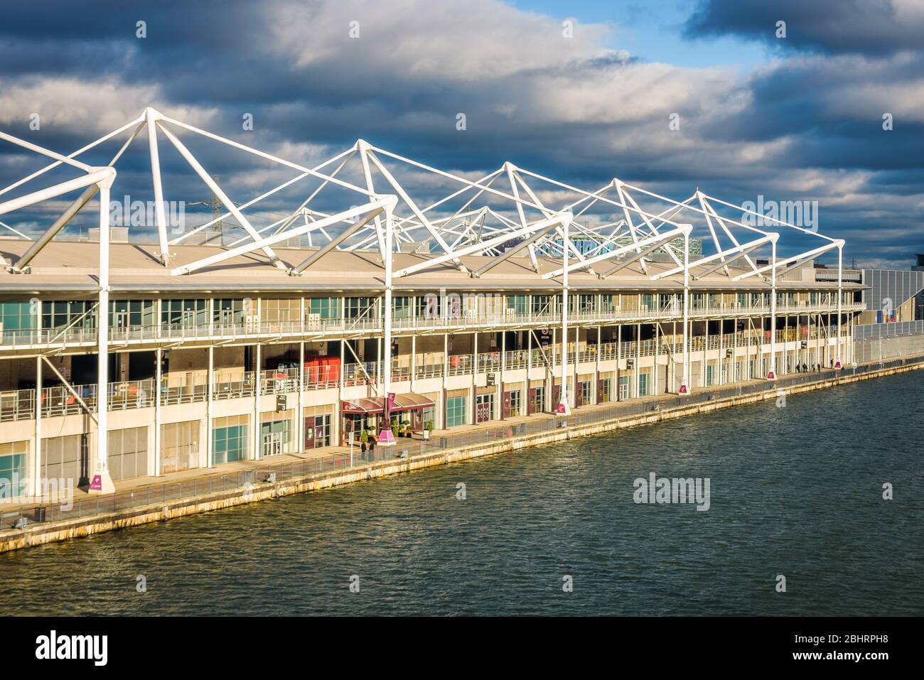 The ExCeL Centre, an exhibitions and international convention centre situated near Royal Victoria Dock, London Docklands, England. Stock Photo