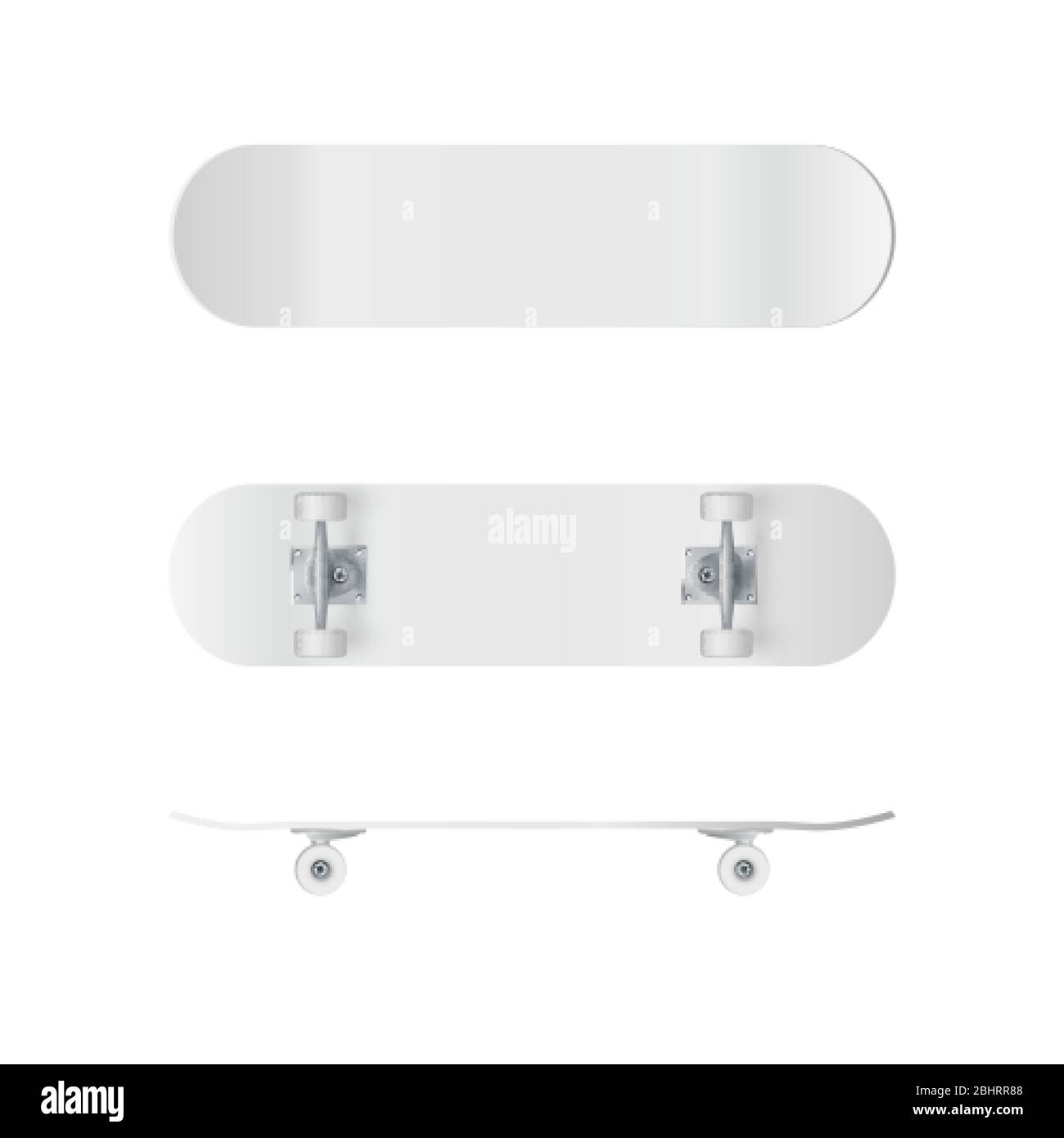 Download Skateboard Template Realistic Skateboard Mockup Vector Illustration Isolated On White Stock Vector Image Art Alamy