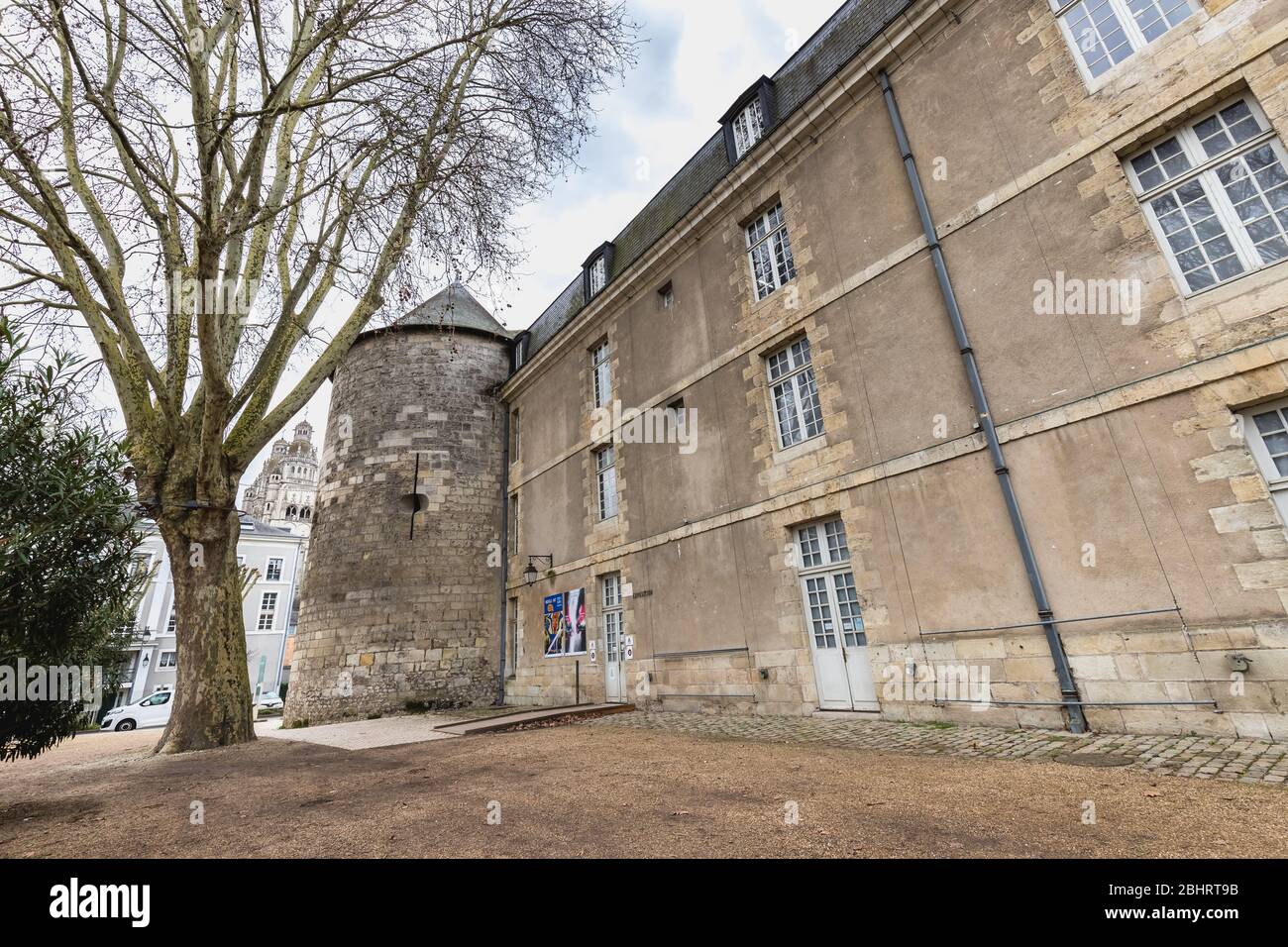 Tours, France - February 8, 2010: architectural detail of the Château de Tours during the Elegances des Formes (Elegances of Forms) exhibition by René Stock Photo