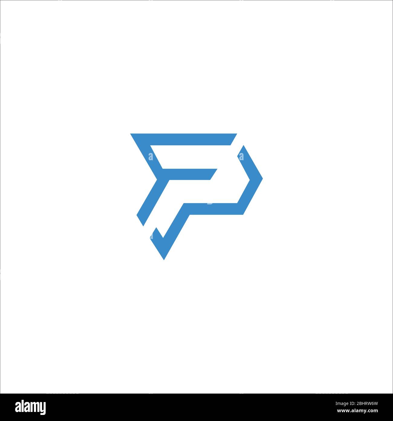 Initial letter fp logo or pf logo vector design templates Stock Vector