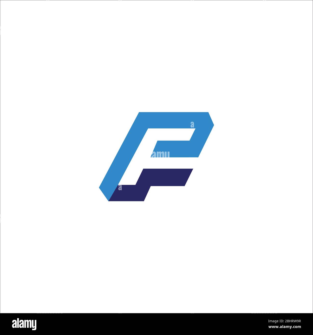 Initial letter fp logo or pf logo vector design templates Stock Vector ...