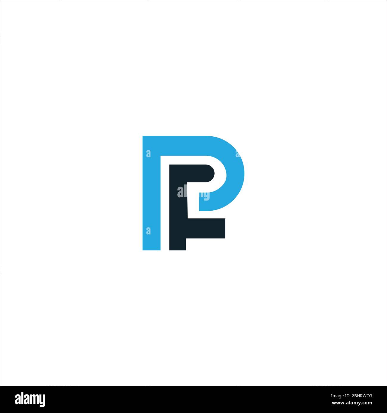 Initial letter fp logo or pf logo vector design templates Stock Vector ...