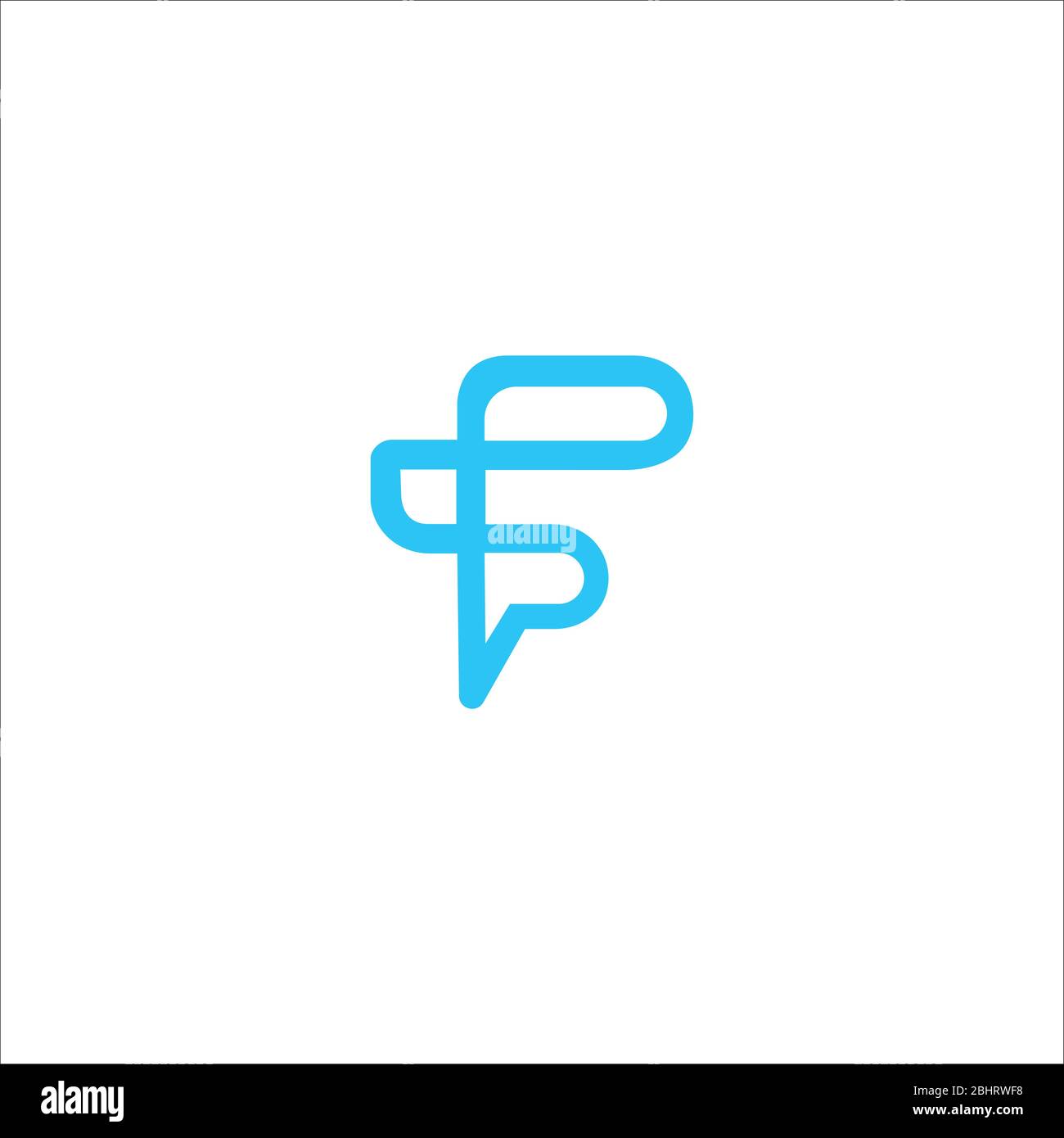 Initial letter fp logo or pf logo vector design templates Stock Vector ...