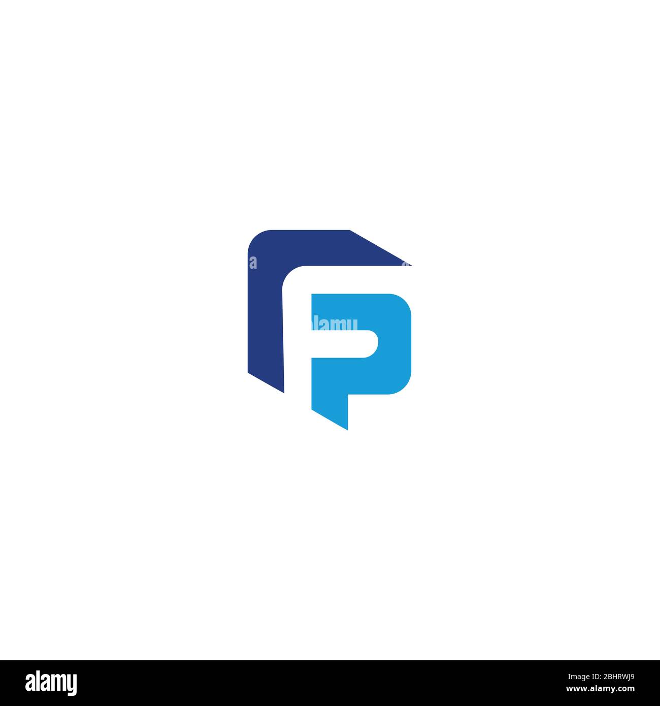 Initial letter fp logo or pf logo vector design templates Stock Vector ...