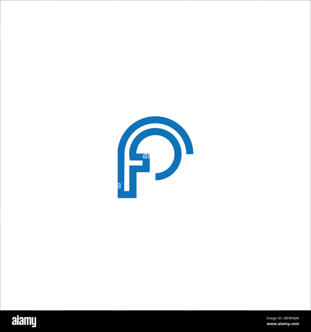 Initial letter fp logo or pf logo vector design templates Stock Vector ...