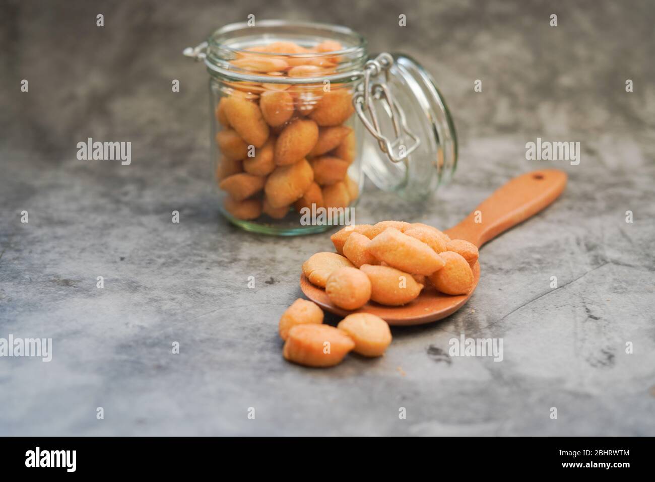 Indonesian cookies, Biji Ketapang, Idul Fitri Cookies Stock Photo