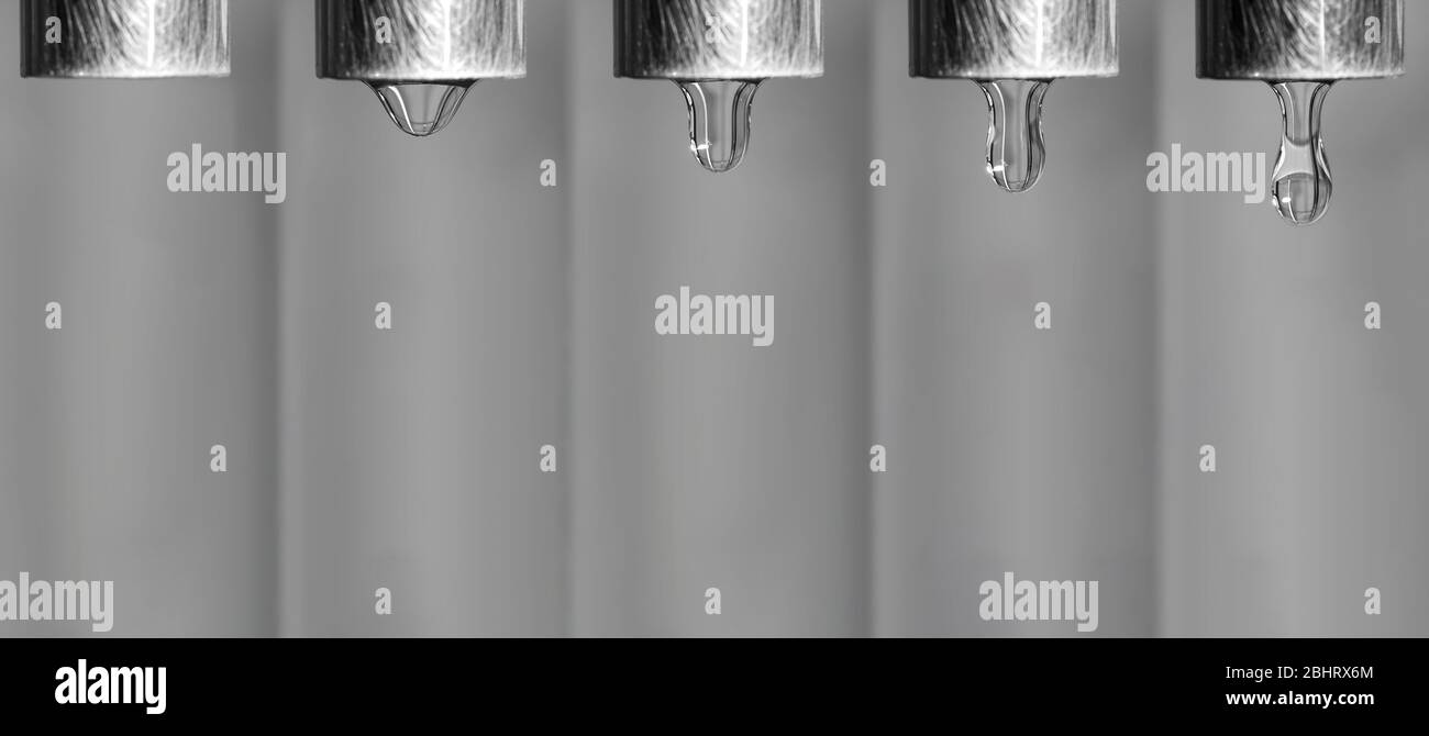 Steps of a water dripping from the faucet. Dripping tap. Waste of water Stock Photo Alamy