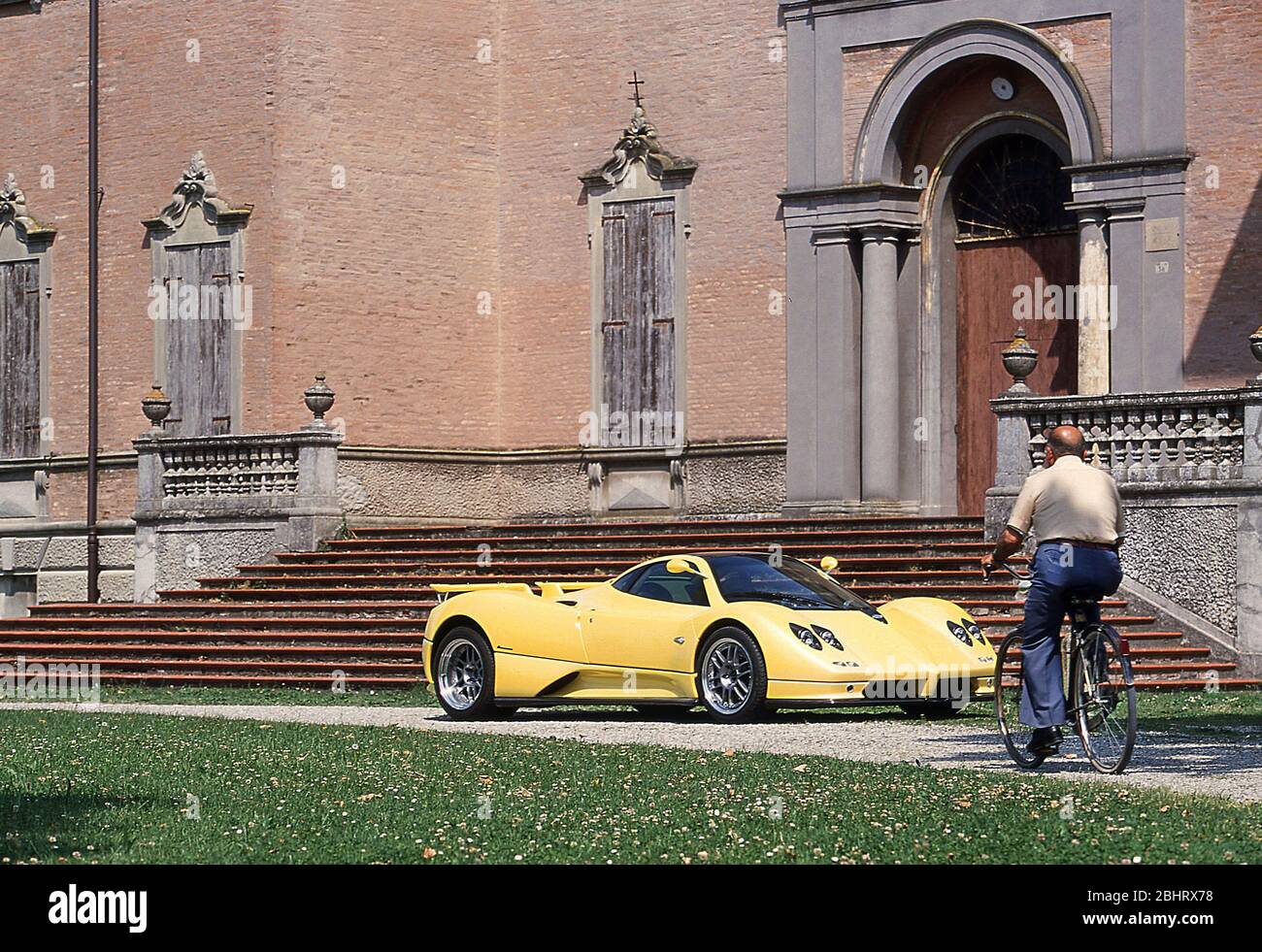 Pagani test drive of a Zonda S in Bologna Italy 2001 Stock Photo