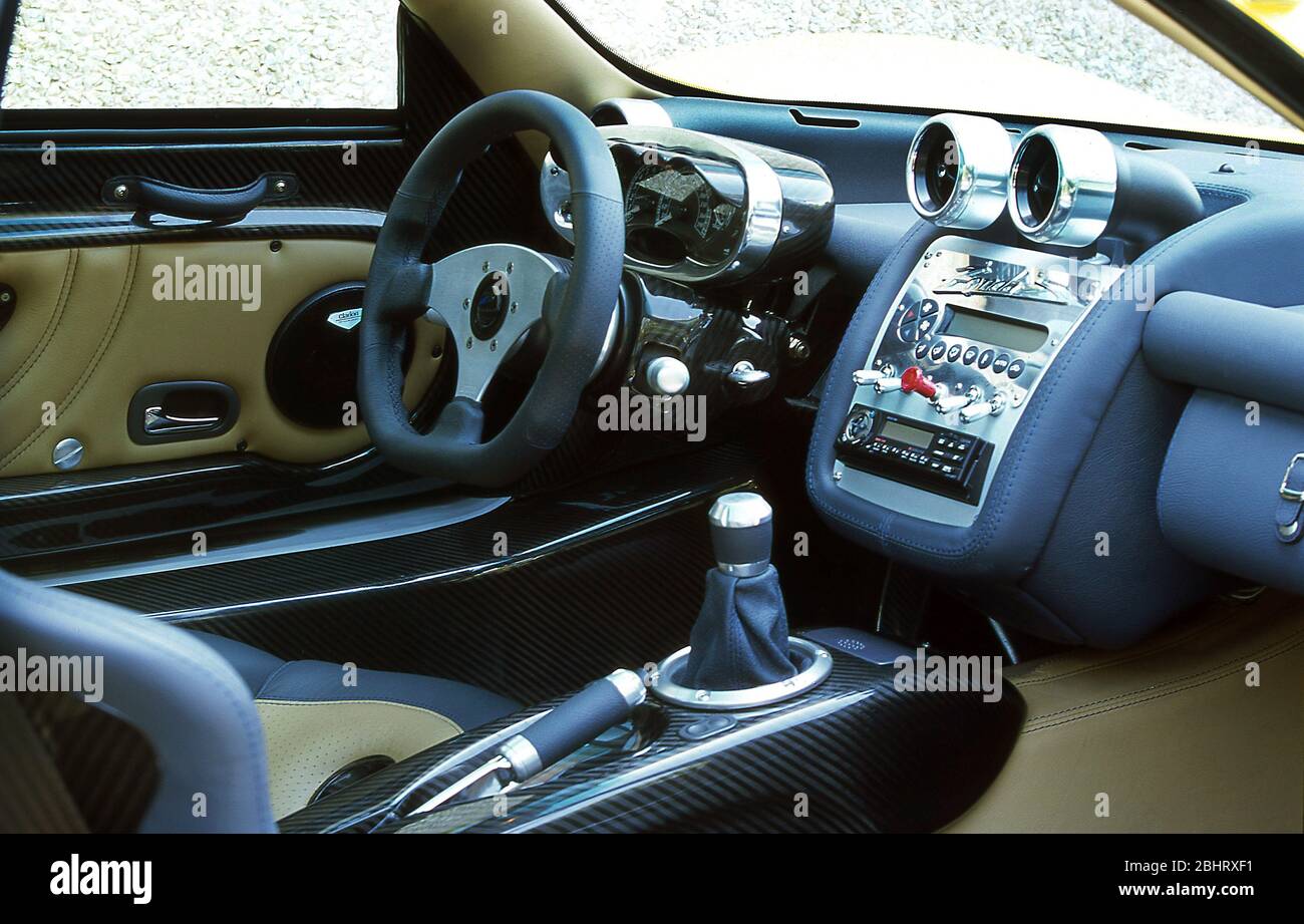 Pagani Zonda S  interior in Bologna Italy 2001 Stock Photo
