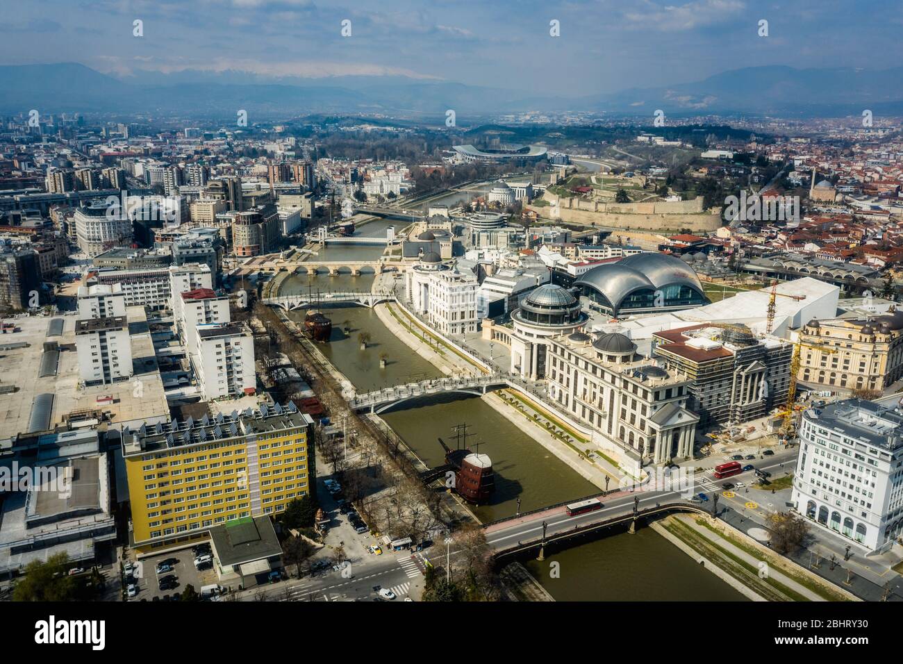 Aerial view of Skopje, North Macedonia Stock Photo Alamy